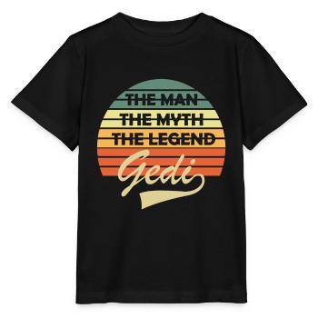 Gedi Firmgedi Taufgedi Gift Geditag - Stanley/Stella MINI CREATOR Kids’ T-Shirt - black - Front - Mikhail (115cm)