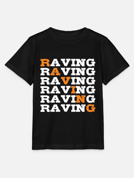 Raving Rave Raver - Stanley/Stella Kinder T-Shirt MINI CREATOR - Schwarz