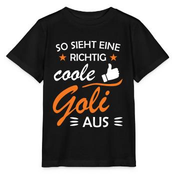 So Sieht Eine Richtig Coole Goli Aus Taufgoli - Stanley/Stella Kinder T-Shirt MINI CREATOR  - Schwarz - Vorne - Mikhail (115cm)