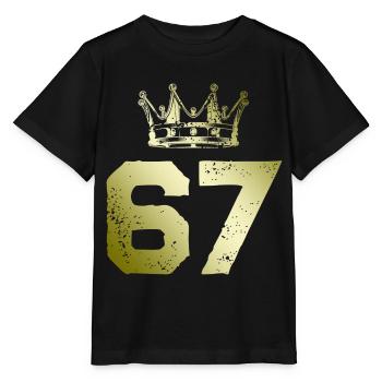 67 Couronne numérique - T-shirt bio MINI CREATOR Stanley/Stella Enfant - noir - Devant - Mikhail (115cm)