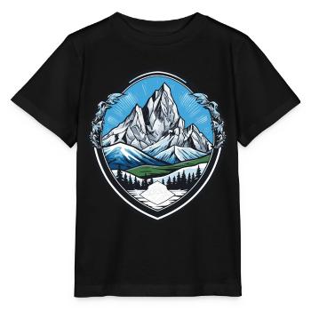 Armoiries des Alpes des montagnes - T-shirt bio MINI CREATOR Stanley/Stella Enfant - noir - Devant - Mikhail (115cm)