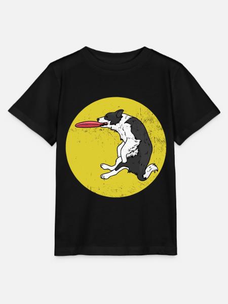 Flinker Frisbeehund Spielwiese - Stanley/Stella Kinder T-Shirt MINI CREATOR - Schwarz