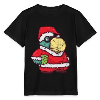 Cadeau perroquet Père Noël Noël - T-shirt bio MINI CREATOR Stanley/Stella Enfant - noir - Devant - Mikhail (115cm)