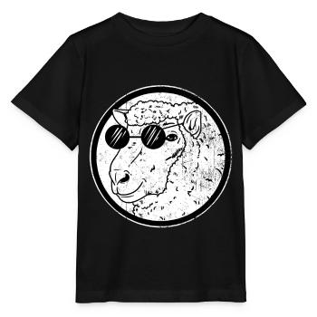 Schaf Vieh Sonnenbrille Ziege Geschenk - Stanley/Stella Kinder T-Shirt MINI CREATOR  - Schwarz - Vorne - Mikhail (115cm)