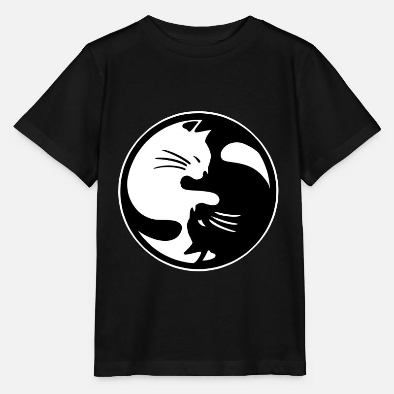 Ying Yang chat - T-shirt bio MINI CREATOR Stanley/Stella Enfant - noir
