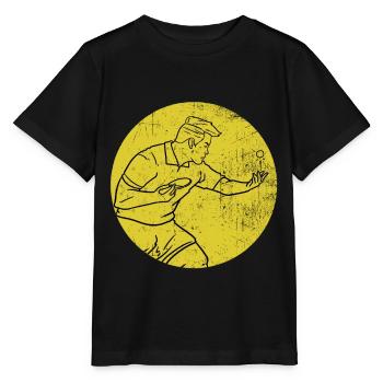 Tischtennis Aufschlag Geschenk - Stanley/Stella Kinder T-Shirt MINI CREATOR  - Schwarz - Vorne - Mikhail (115cm)