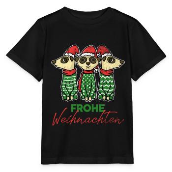 Erdmännchen Clan Weihnachten Weihnachtsmann - Stanley/Stella Kinder T-Shirt MINI CREATOR  - Schwarz - Vorne - Mikhail (115cm)