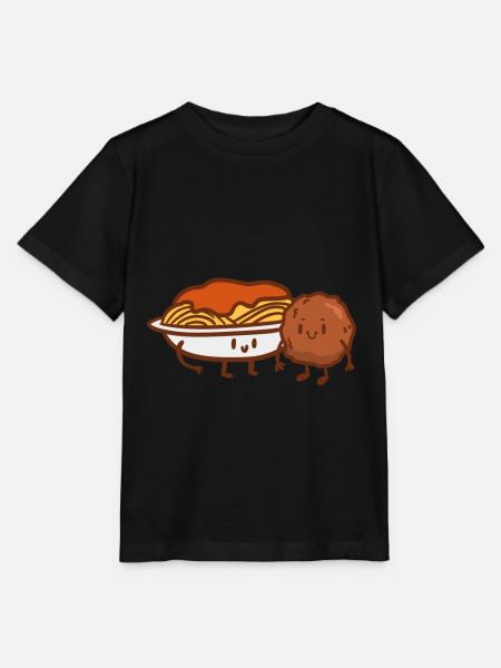 Köstliche Spaghetti Fleischbällchen - Stanley/Stella Kinder T-Shirt MINI CREATOR - Schwarz