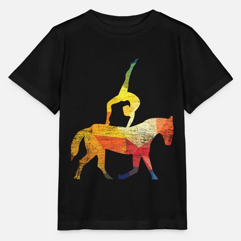Vaulting equestrian gymnastics - Stanley/Stella MINI CREATOR Kids’ T-Shirt - black