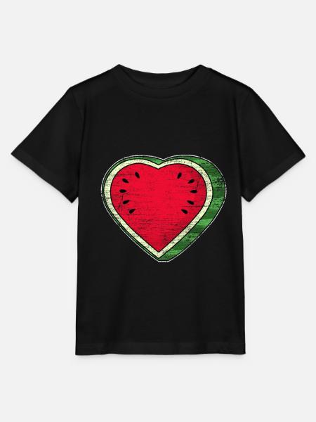 Coeur de pastèque - T-shirt bio MINI CREATOR Stanley/Stella Enfant - noir