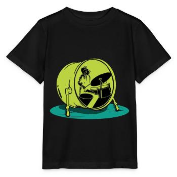 Drum drum music - Stanley/Stella MINI CREATOR Kids’ T-Shirt - black - Front - Mikhail (115cm)