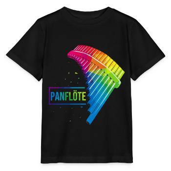 Musique de flûte de pan pipes - T-shirt bio MINI CREATOR Stanley/Stella Enfant - noir - Devant - Mikhail (115cm)