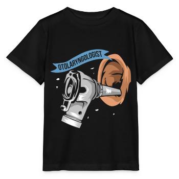 Halz-nasen-ohen-arzt - Stanley/Stella Kinder T-Shirt MINI CREATOR  - Schwarz - Vorne - Mikhail (115cm)