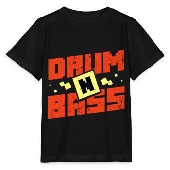 Drum n Bass - Stanley/Stella Kinder T-Shirt MINI CREATOR  - Schwarz - Vorne - Mikhail (115cm)