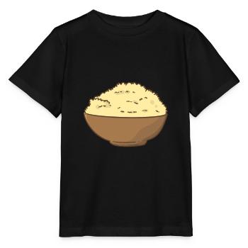 Riz pudding - T-shirt bio MINI CREATOR Stanley/Stella Enfant - noir - Devant - Mikhail (115cm)