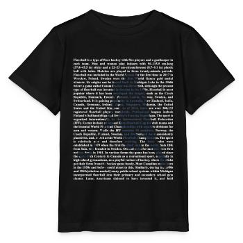 Unihockey - Stanley/Stella Kinder T-Shirt MINI CREATOR  - Schwarz - Vorne - Mikhail (115cm)
