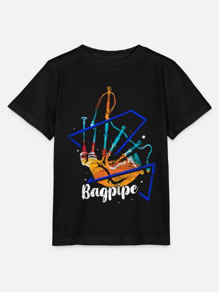 Dudelsack Polygon - Stanley/Stella Kinder T-Shirt MINI CREATOR  - Schwarz