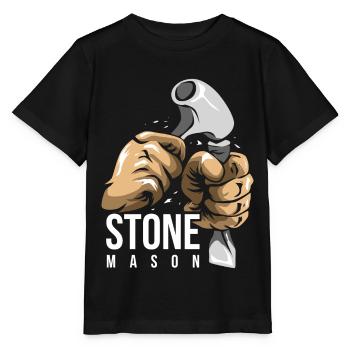 tailleur de pierre - T-shirt bio MINI CREATOR Stanley/Stella Enfant - noir - Devant - Mikhail (115cm)