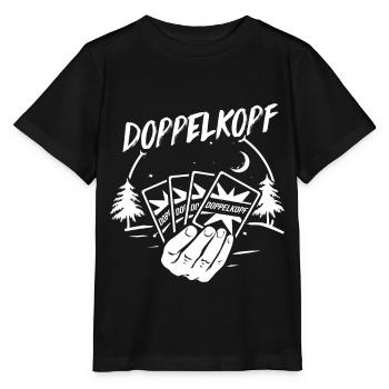 Doppelkopf Geschenk - Stanley/Stella Kinder T-Shirt MINI CREATOR  - Schwarz - Vorne - Mikhail (115cm)