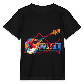 Mandola Polygon - Stanley/Stella Kinder T-Shirt MINI CREATOR  - Schwarz - Vorne - Mikhail (115cm)