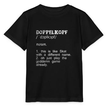 Doppelkopf Skat - Stanley/Stella Kinder T-Shirt MINI CREATOR  - Schwarz - Vorne - Mikhail (115cm)
