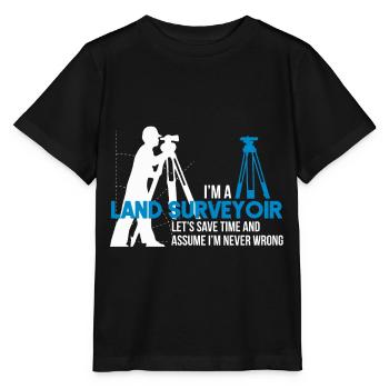 land surveyor - Stanley/Stella MINI CREATOR Kids’ T-Shirt - black - Front - Mikhail (115cm)