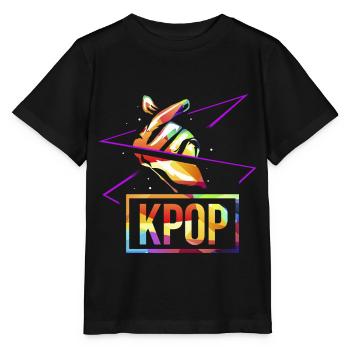 K-pop polygon - Stanley/Stella MINI CREATOR Kids’ T-Shirt - black - Front - Mikhail (115cm)