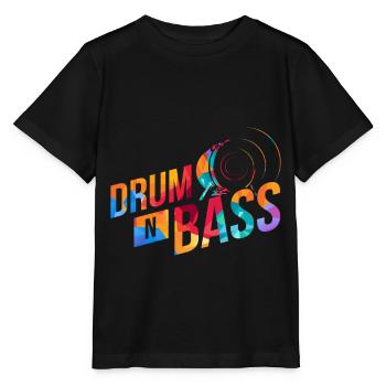 Drum n Bass - Stanley/Stella Kinder T-Shirt MINI CREATOR  - Schwarz - Vorne - Mikhail (115cm)