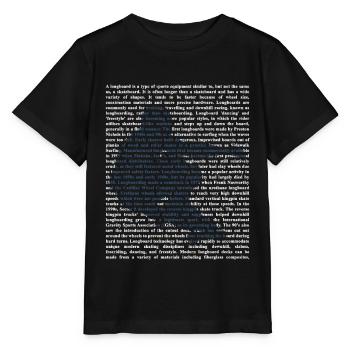 Longboard - Stanley/Stella MINI CREATOR Kids’ T-Shirt - black - Front - Mikhail (115cm)