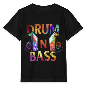 Drum n Bass Geschenk - Stanley/Stella Kinder T-Shirt MINI CREATOR  - Schwarz - Vorne - Mikhail (115cm)