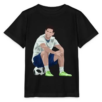 Ballon de foot - T-shirt bio MINI CREATOR Stanley/Stella Enfant - noir - Devant - Mikhail (115cm)