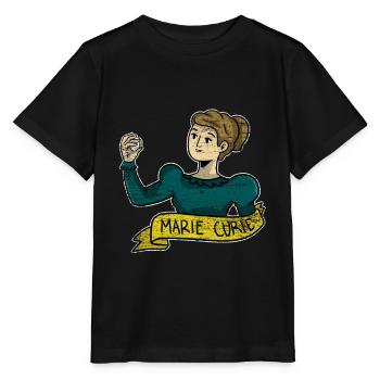 Cadeau de physicien Marie Curie - T-shirt bio MINI CREATOR Stanley/Stella Enfant - noir - Devant - Mikhail (115cm)