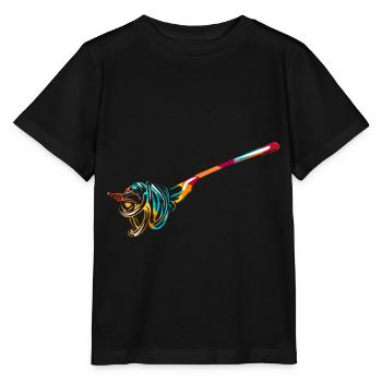 Cadeau spaghetti - T-shirt bio MINI CREATOR Stanley/Stella Enfant - noir - Devant - Mikhail (115cm)