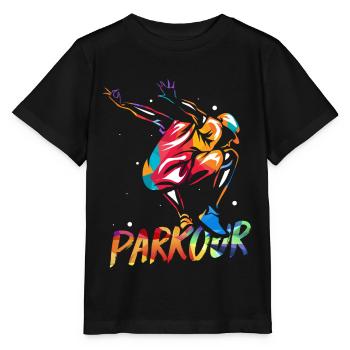 Parkour Traceur - Stanley/Stella MINI CREATOR Kids’ T-Shirt - black - Front - Mikhail (115cm)