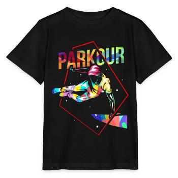 Parkour Geschenk - Stanley/Stella Kinder T-Shirt MINI CREATOR  - Schwarz - Vorne - Mikhail (115cm)