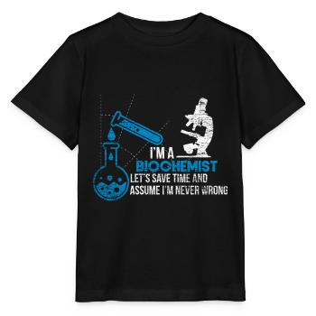 Biochemist biochemistry - Stanley/Stella MINI CREATOR Kids’ T-Shirt - black - Front - Mikhail (115cm)