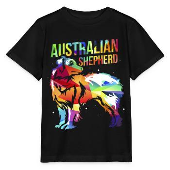 Australian Shepherd - T-shirt bio MINI CREATOR Stanley/Stella Enfant - noir - Devant - Mikhail (115cm)