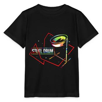 Steelpan steel drum - Stanley/Stella MINI CREATOR Kids’ T-Shirt - black - Front - Mikhail (115cm)