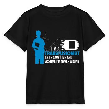 Médicaments transfusionnelle - T-shirt bio MINI CREATOR Stanley/Stella Enfant - noir - Devant - Mikhail (115cm)