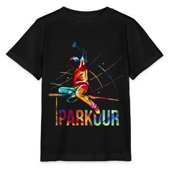 Parkour Geschenk - Stanley/Stella Kinder T-Shirt MINI CREATOR  - Schwarz - Vorne - Mikhail (115cm)