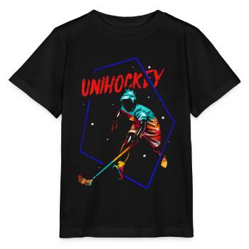 Floorball Gift - Stanley/Stella MINI CREATOR Kids’ T-Shirt - black - Front - Mikhail (115cm)