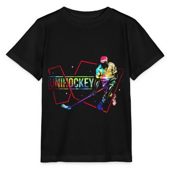 Floorball Geschenk - Stanley/Stella Kinder T-Shirt MINI CREATOR  - Schwarz - Vorne - Mikhail (115cm)