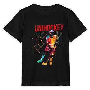 Floorball Gift - Stanley/Stella MINI CREATOR Kids’ T-Shirt - black - Front - Mikhail (115cm)