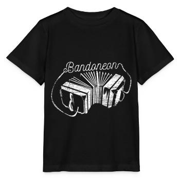 Bandoneon Blasinstrument Geschenk - Stanley/Stella Kinder T-Shirt MINI CREATOR  - Schwarz - Vorne - Mikhail (115cm)