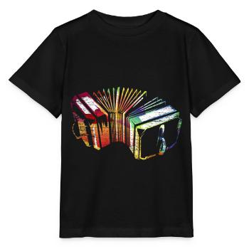Bandoneon Blasinstrument Geschenk - Stanley/Stella Kinder T-Shirt MINI CREATOR  - Schwarz - Vorne - Mikhail (115cm)