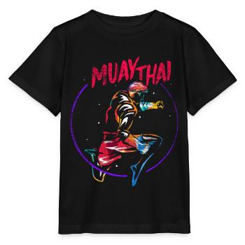 Cadeau de boxe thai muay - T-shirt bio MINI CREATOR Stanley/Stella Enfant - noir - Devant - Mikhail (115cm)