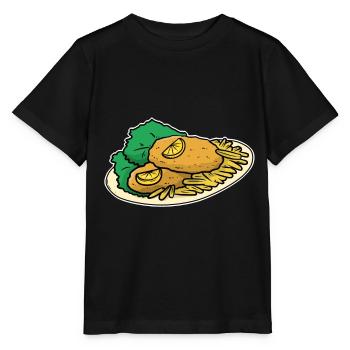 Wiener schnitzel - T-shirt bio MINI CREATOR Stanley/Stella Enfant - noir - Devant - Mikhail (115cm)