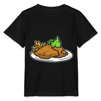 Wiener schnitzel - T-shirt bio MINI CREATOR Stanley/Stella Enfant - noir - Devant - Mikhail (115cm)