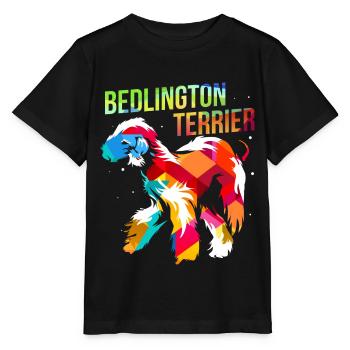 Bedlington Terrier - Stanley/Stella Kinder T-Shirt MINI CREATOR  - Schwarz - Vorne - Mikhail (115cm)