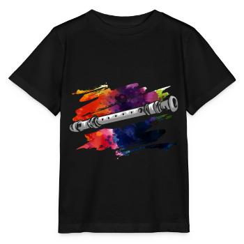 recorder - Stanley/Stella MINI CREATOR Kids’ T-Shirt - black - Front - Mikhail (115cm)